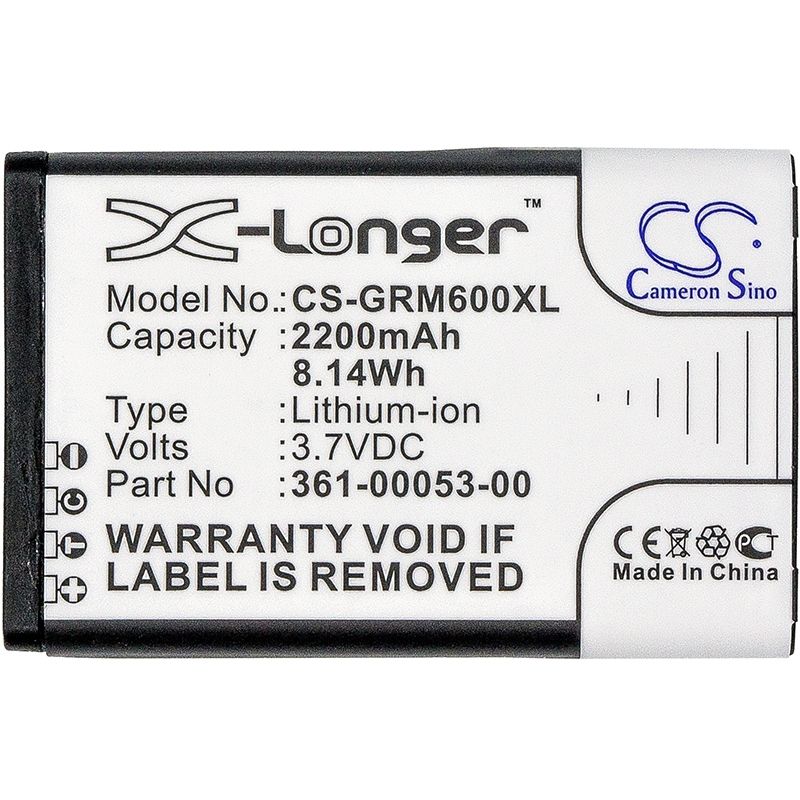 Li-ion GPS Battery Fits Garmin, Alpha 100 Handheld, Montana 600, Montana 600t 3.7v, 2200mah GPS Navigator Cameron Sino Technology Limited
