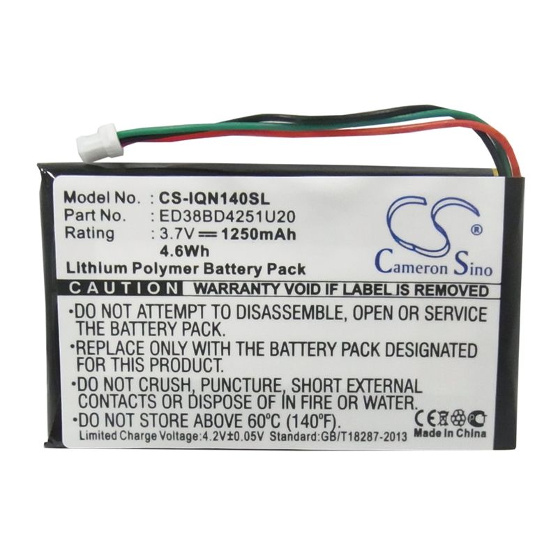 Li-Polymer Battery fits Garmin, Nuvi 1400, Nuvi 1450, Nuvi 1450t 3.7V, 1250mAh GPS & Navigator Cameron Sino Technology Limited