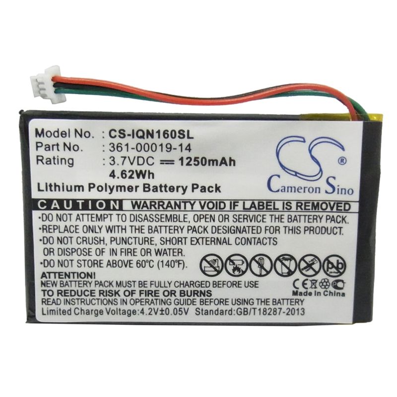 Li-Polymer Battery fits Garmin, Nuvi 1690, Nuvi 1690t, Nuvi 1695 3.7V, 1250mAh GPS & Navigator Cameron Sino Technology Limited