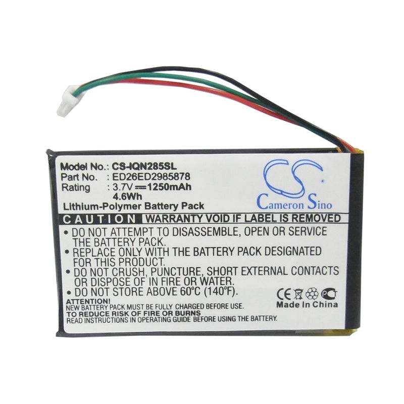 Li-Polymer Battery fits Garmin, Nuvi 285, Nuvi 285w, Nuvi 285wt 3.7V, 1250mAh GPS & Navigator Cameron Sino Technology Limited