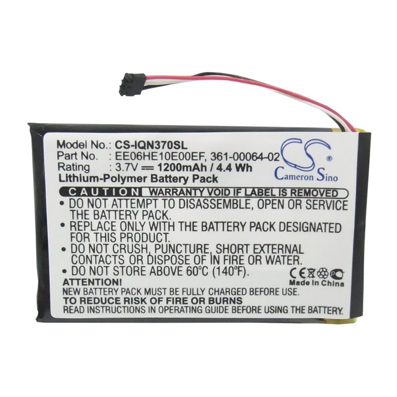 Li-polymer Battery Fits Garmin, Nuvi 3700, Nuvi 3760, Nuvi 3760t 3.7v, 1200mah GPS & Navigator Cameron Sino Technology Limited