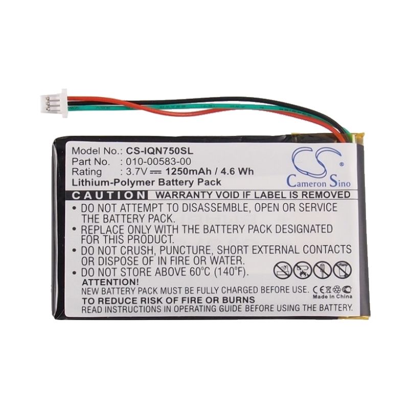Li-Polymer Battery fits Garmin, Nuvi 750, Nuvi 755, Nuvi 755t 3.7V, 1250mAh GPS & Navigator Cameron Sino Technology Limited