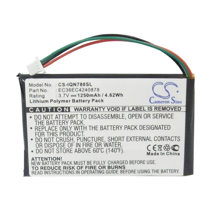 Li-Polymer Battery fits Garmin, Nuvi 780, Nuvi 780t, Nuvi 785 3.7V, 1250mAh GPS & Navigator Cameron Sino Technology Limited