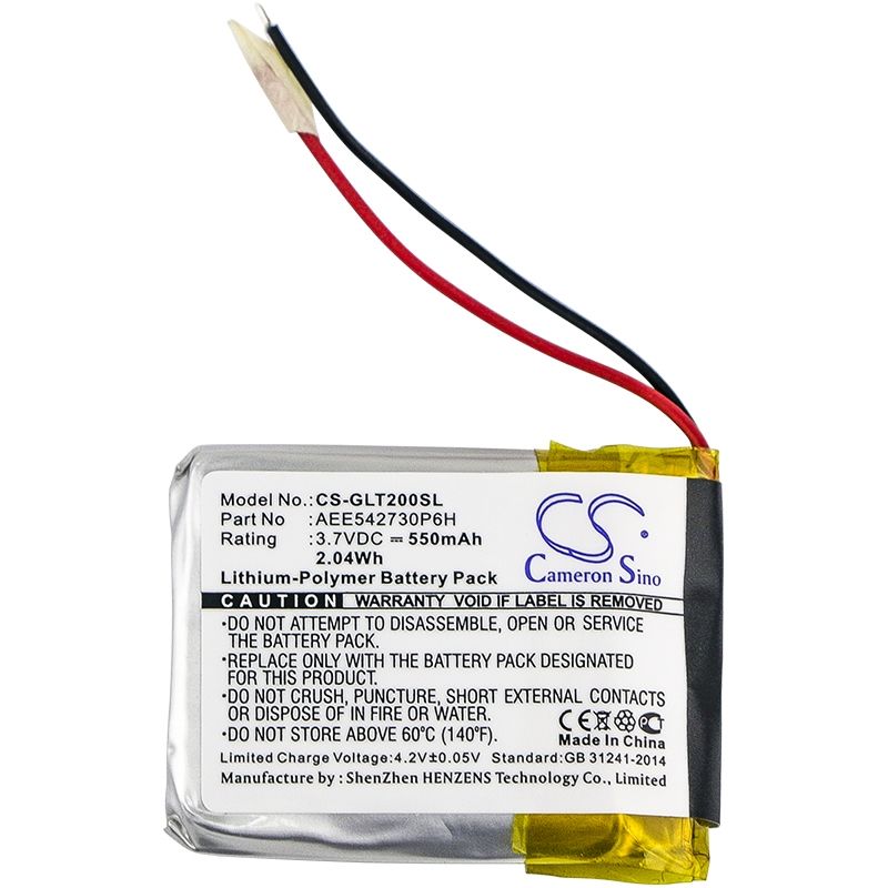 Li-Polymer Battery fits Golf Buddy, Ct2, Dsc-ct2-100 3.7V, 550mAh GPS & Navigator Cameron Sino Technology Limited