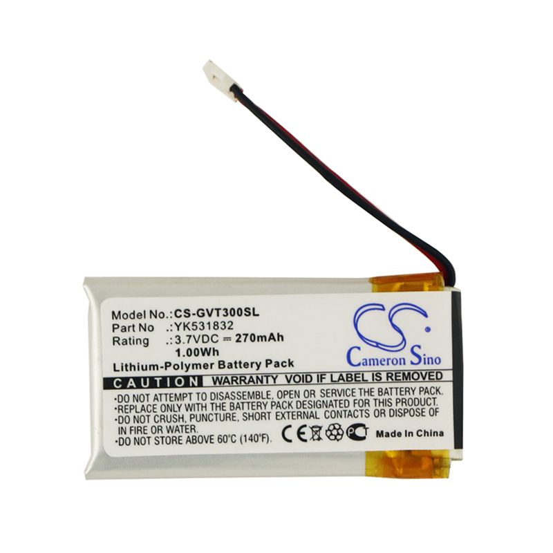 Li-Polymer Battery fits Golf Buddy, Vt3 Gps Rangefinder 3.7V, 270mAh GPS & Navigator Cameron Sino Technology Limited