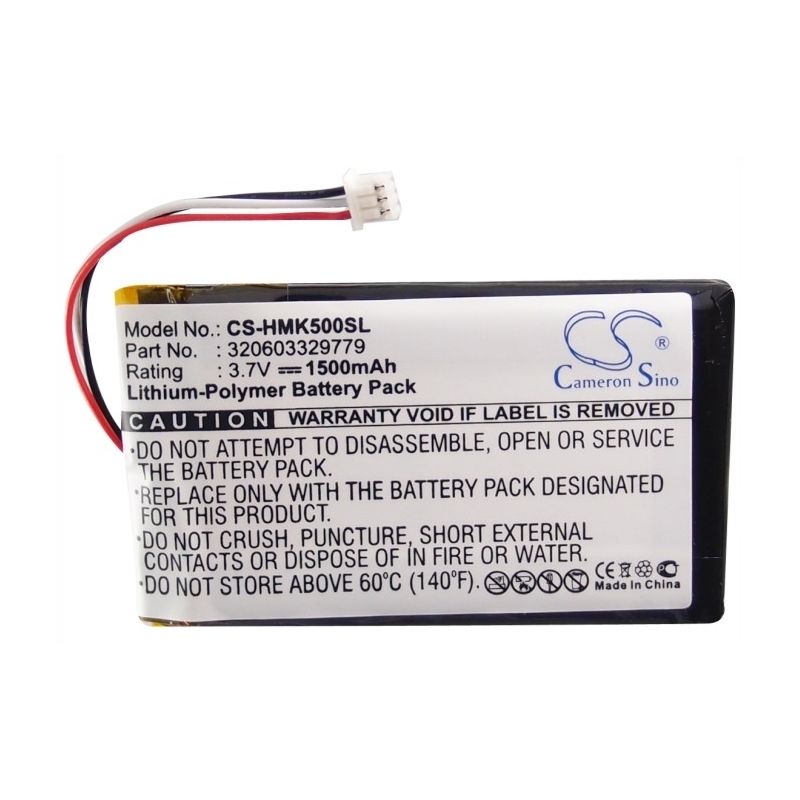Li-Polymer Battery fits Harmon Kardon, Gps-500 3.7V, 1500mAh GPS & Navigator Cameron Sino Technology Limited