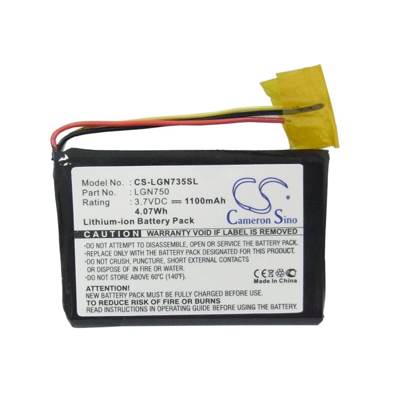 Li-ion Battery fits Lg, Ln700, Ln704, Ln705 3.7V, 1100mAh GPS & Navigator Cameron Sino Technology Limited
