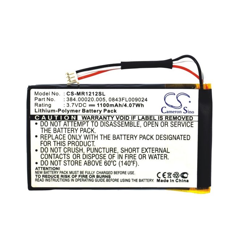 Li-polymer Battery Fits Magellan, Roadmate 1212, Roadmate 1217, Roadmate 1220 3.7v, 1100mah GPS & Navigator Cameron Sino Technology Limited