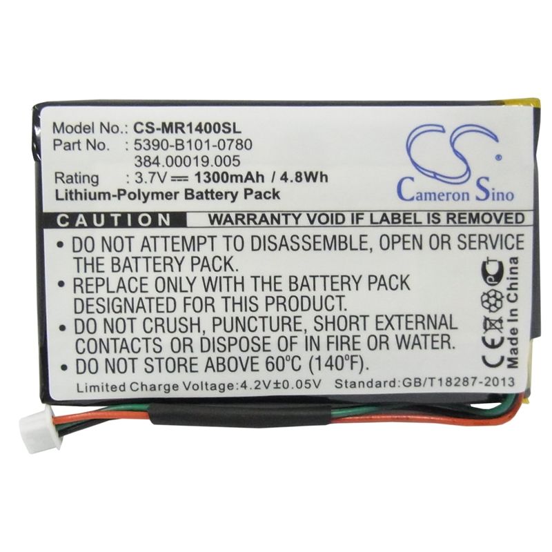 Li-polymer Battery Fits Magellan, Roadmate 1400, Roadmate 1412, Roadmate 1430 3.7v, 1300mah GPS & Navigator Cameron Sino Technology Limited