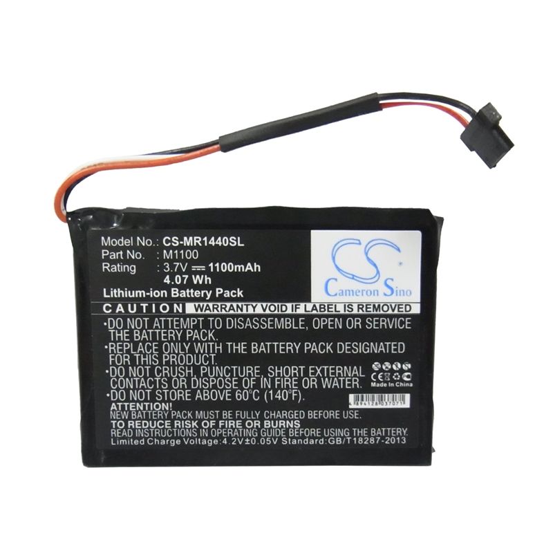 Li-ion Battery Fits Magellan, Roadmate 1440 3.7v, 1100mah GPS & Navigator Cameron Sino Technology Limited