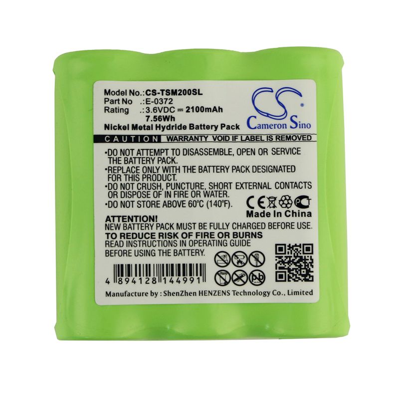 Ni-MH Battery fits Teletronic, P-0372, Tsm 2002, Tsm2002 3.6V, 2100mAh Equipment & Survey & Test Cameron Sino Technology Limited