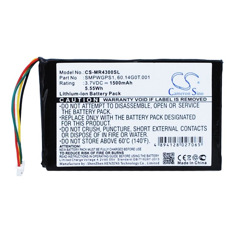 Li-ion Battery fits Magellan, Maestro 4300, Maestro 4350, Maestro 4370 3.7V, 1500mAh GPS & Navigator Cameron Sino Technology Limited