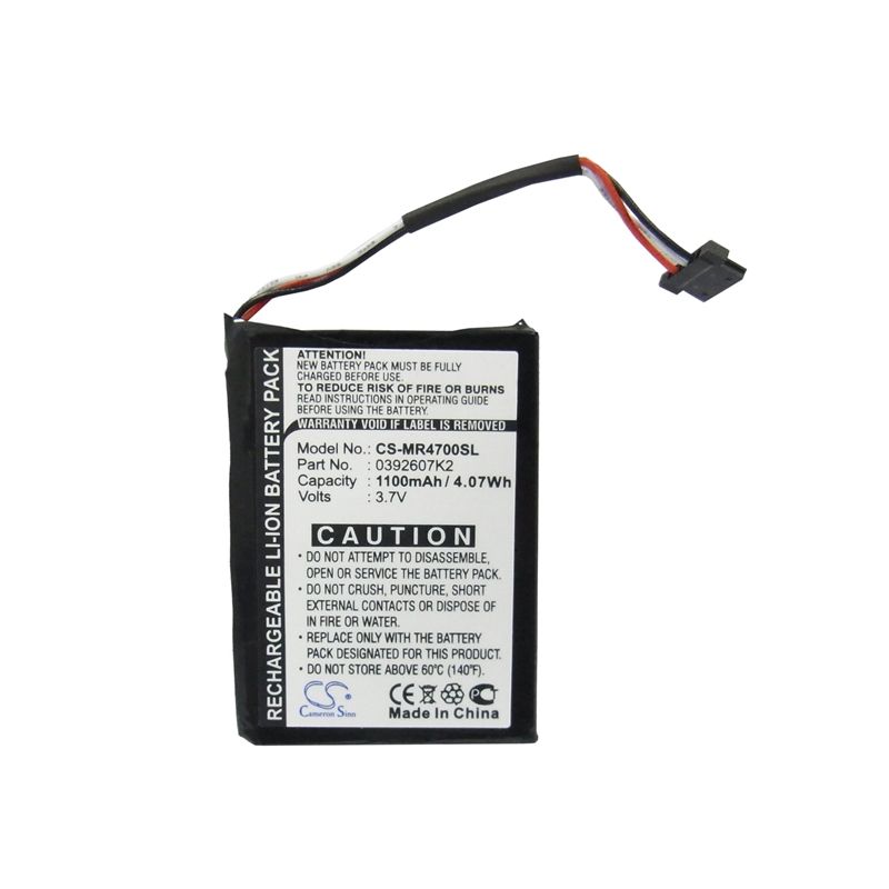 Li-ion Battery fits Magellan, Ma4700sgxuc, Maestro 4700 3.7V, 1100mAh GPS & Navigator Cameron Sino Technology Limited