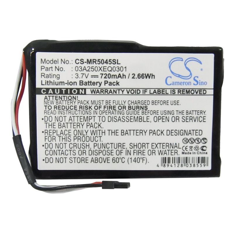Li-ion Battery Fits Magellan, Roadmate 5045, Roadmate 5045lm, Roadmate 5045-lm 3.7v, 720mah GPS & Navigator Cameron Sino Technology Limited