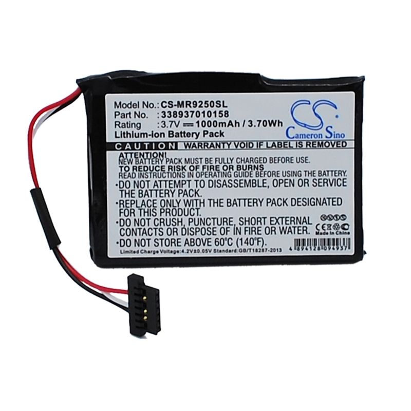 Li-ion Battery Fits Magellan, Roadmate 9250, Roadmate 9250t-lm, Roadmate 9250t-lmb 3.7v, 1000mah GPS & Navigator Cameron Sino Technology Limited