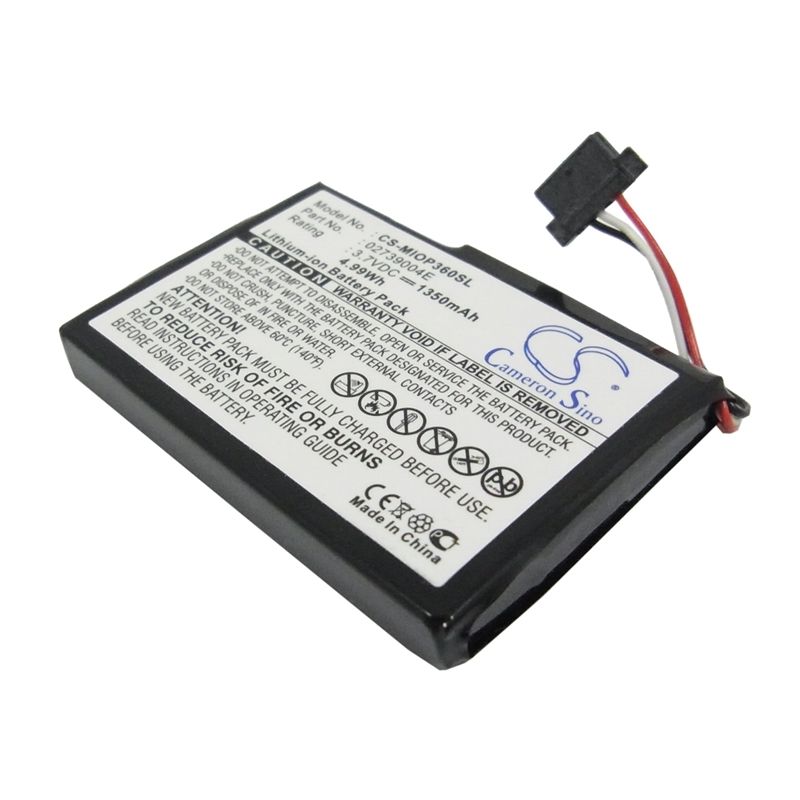 Li-ion Battery fits Micromaxx, Mm95242, Mitac, Mio P360 3.7V, 1350mAh GPS & Navigator Cameron Sino Technology Limited