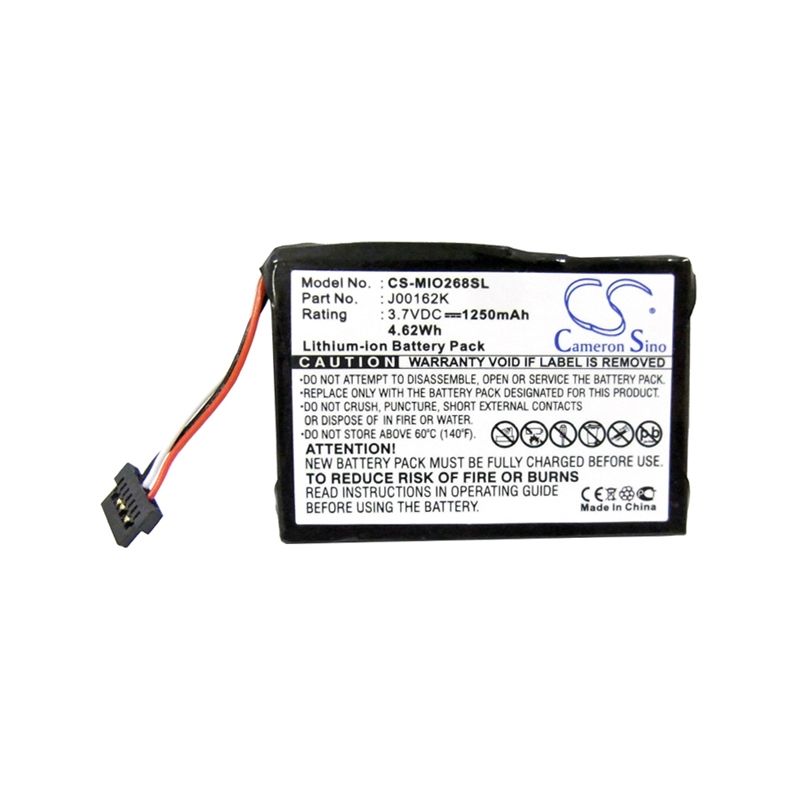 Li-ion Battery fits Mitac, Mio 138, Mio 268, Mio 268 Plus 3.7V, 1250mAh GPS & Navigator Cameron Sino Technology Limited