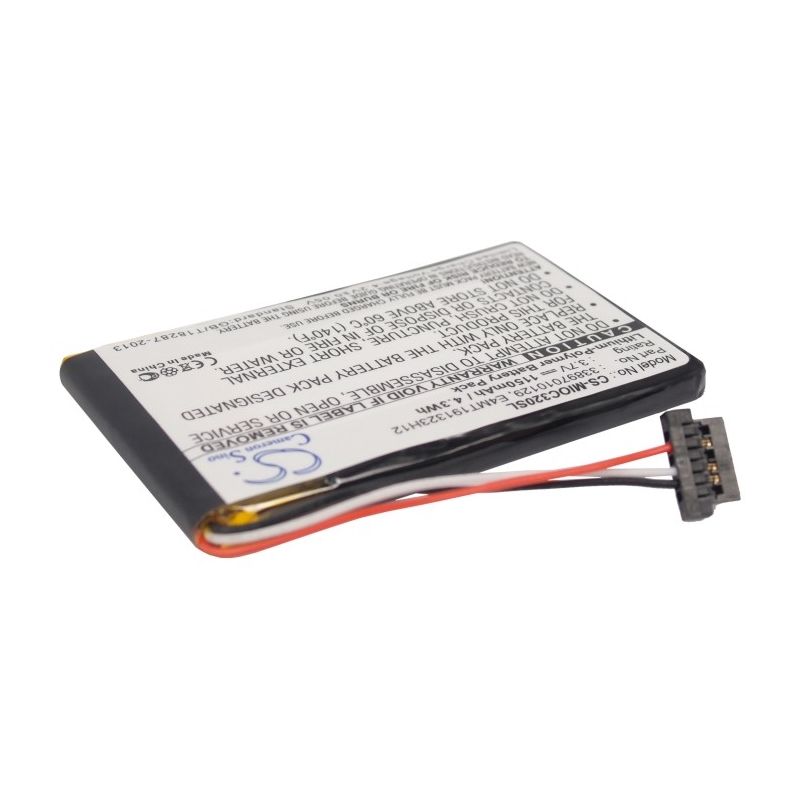Li-Polymer Battery fits Mitac, Mio C320, Mio C320b, Mio C323 3.7V, 1150mAh GPS & Navigator Cameron Sino Technology Limited