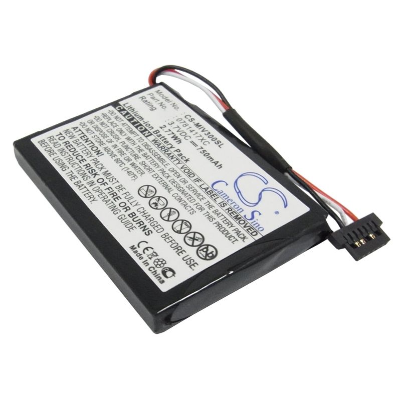 Li-ion Battery fits Mitac, Mio Moov 360u, Mio Moov 300, Mio Moov 301 3.7V, 750mAh GPS & Navigator Cameron Sino Technology Limited