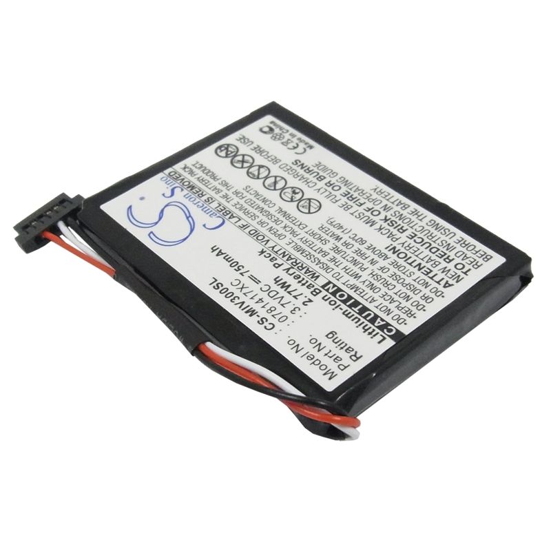Li-ion Battery fits Mitac, Mio Moov 360u, Mio Moov 300, Mio Moov 301 3.7V, 750mAh GPS & Navigator Cameron Sino Technology Limited