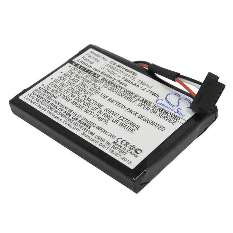 Li-ion Battery Fits Mitac, Mio Moov 400, Mio Moov 405 3.7v, 750mah GPS & Navigator Cameron Sino Technology Limited