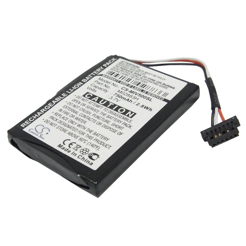 Li-ion Battery fits Mitac, Mio Moov 500, Mio Moov 510, Mio Moov 560 3.7V, 750mAh GPS & Navigator Cameron Sino Technology Limited