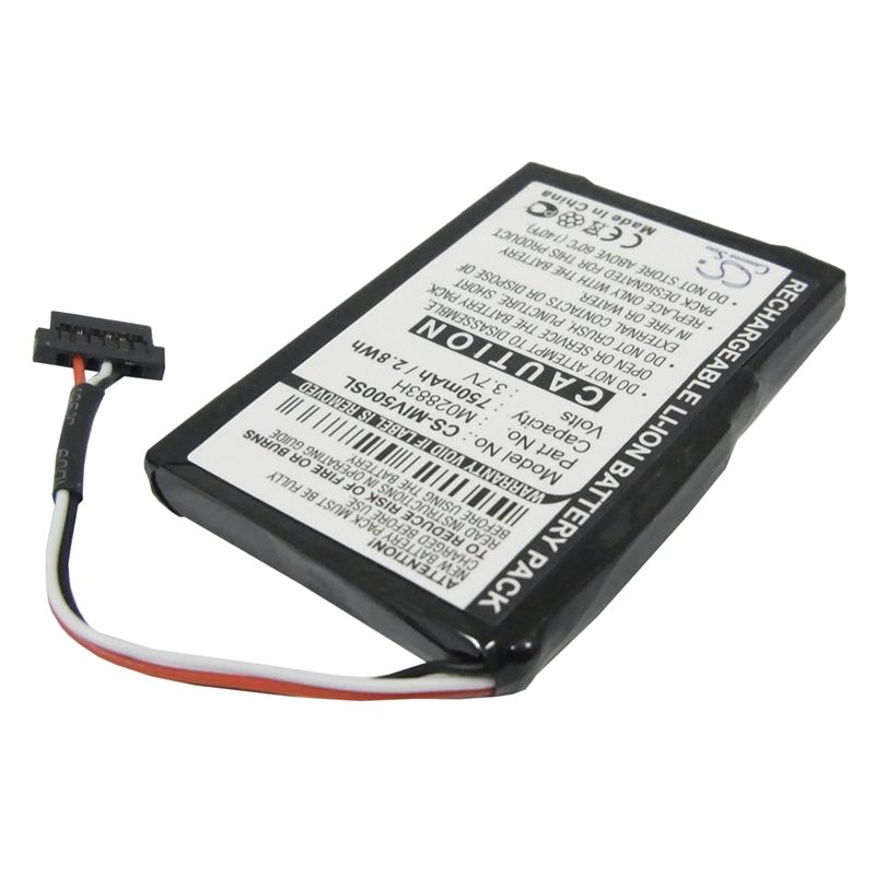 Li-ion Battery fits Mitac, Mio Moov 500, Mio Moov 510, Mio Moov 560 3.7V, 750mAh GPS & Navigator Cameron Sino Technology Limited