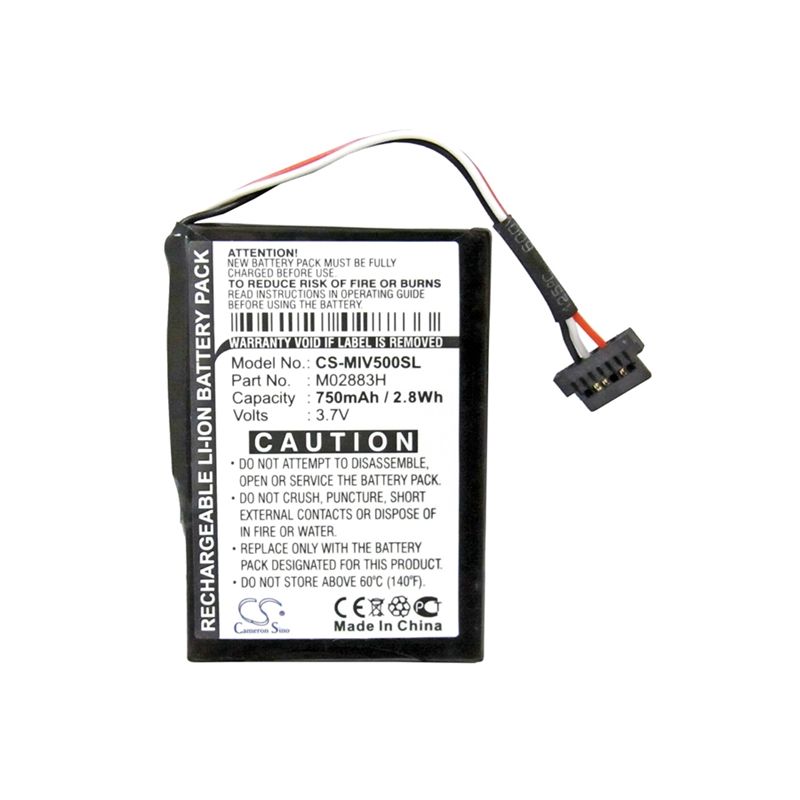 Li-ion Battery fits Mitac, Mio Moov 500, Mio Moov 510, Mio Moov 560 3.7V, 750mAh GPS & Navigator Cameron Sino Technology Limited