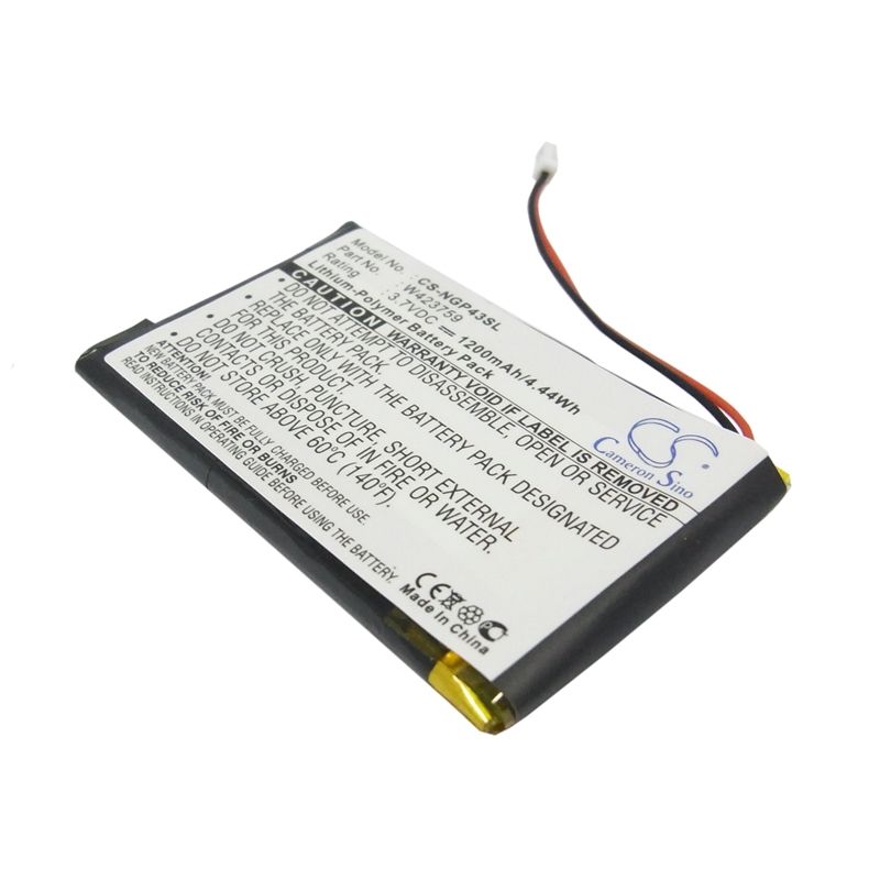 Li-Polymer Battery fits Navgear, Streetmate Gp-43 3.7V, 1200mAh GPS & Navigator Cameron Sino Technology Limited
