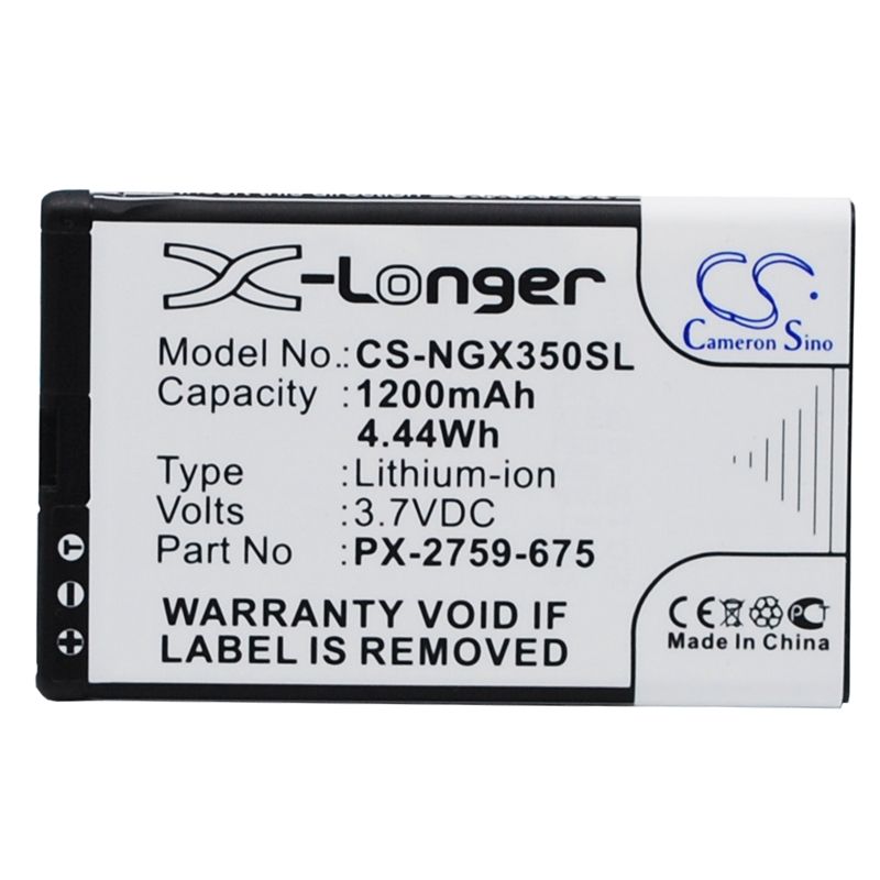 Li-ion Battery fits Navgear, Motorradnavi Slx-350, Tourmate Slx-350 3.7V, 1200mAh Computer Cameron Sino Technology Limited (Suspended)