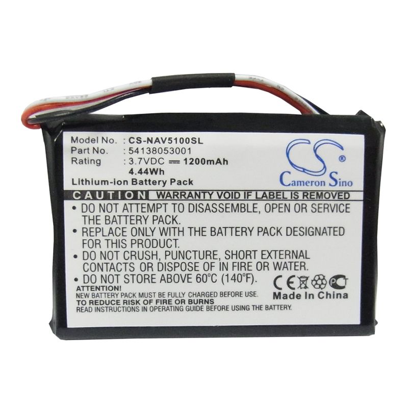 Li-ion Battery fits Navigon,5100, 5100 Max 3.7V, 1200mAh GPS & Navigator Cameron Sino Technology Limited