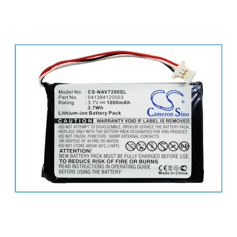 Li-ion Battery fits Navigon, 72 Easy, 72 Plus Live 3.7V, 1000mAh GPS & Navigator Cameron Sino Technology Limited