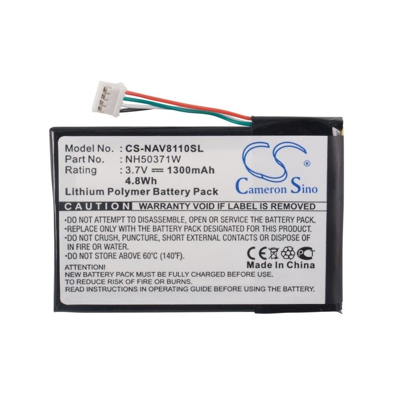 Li-Polymer Battery fits Navigon,8110, 81xx,8310 3.7V, 1300mAh GPS & Navigator Cameron Sino Technology Limited