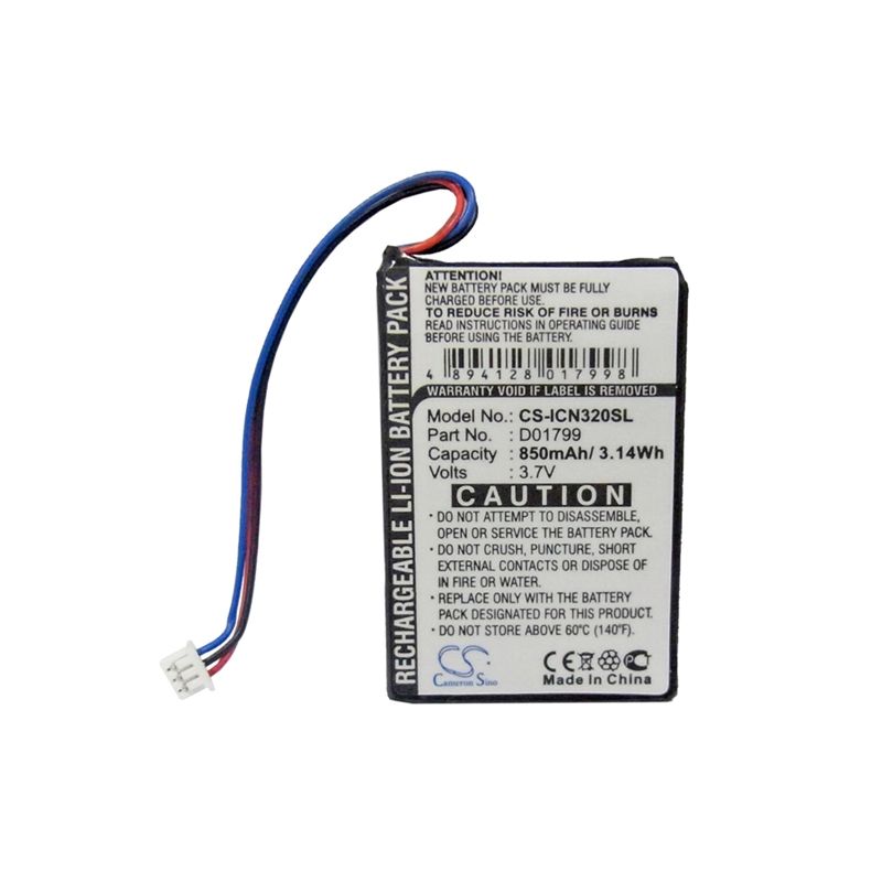 Li-ion Battery fits Navman, Icn320, Icn330 3.7V, 850mAh GPS & Navigator Cameron Sino Technology Limited
