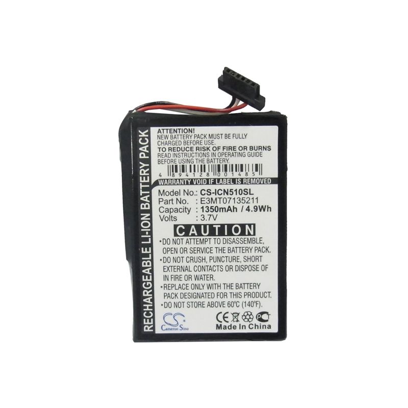 Li-ion Battery fits Navman, Icn 510, Icn 520, Icn 530 3.7V, 1350mAh GPS & Navigator Cameron Sino Technology Limited
