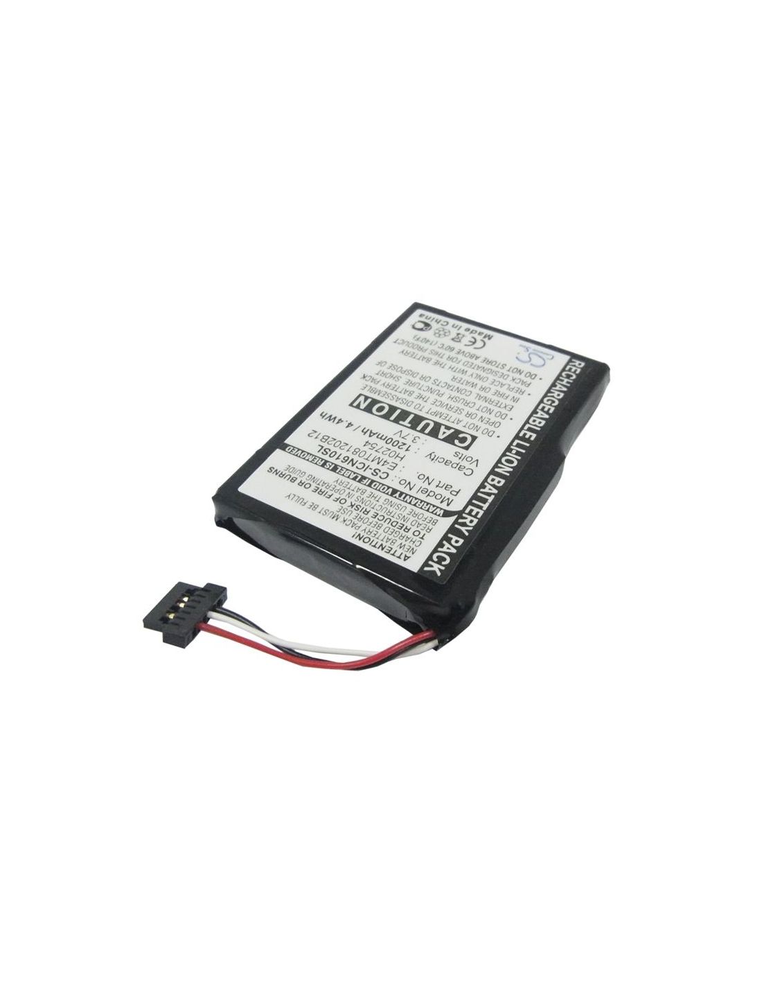 Li-ion Battery fits Navman, N60i Navpix 3.7V, 1200mAh GPS & Navigator Cameron Sino Technology Limited