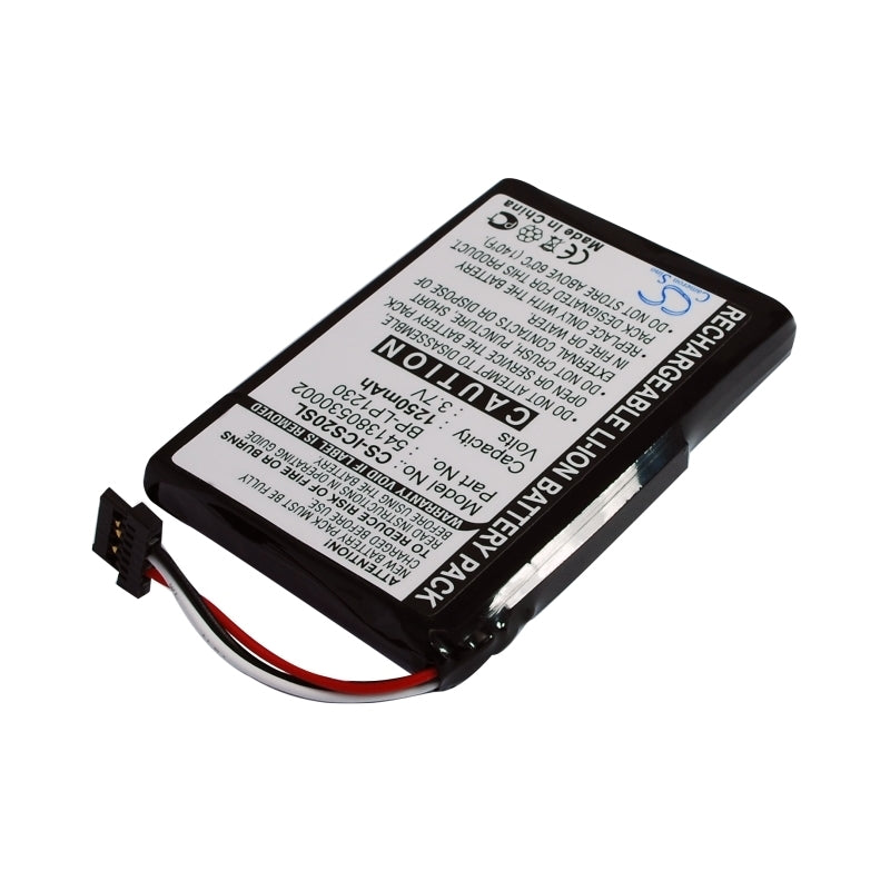 Li-ion Battery fits Navman, S20 3.7V, 1250mAh GPS & Navigator Cameron Sino Technology Limited