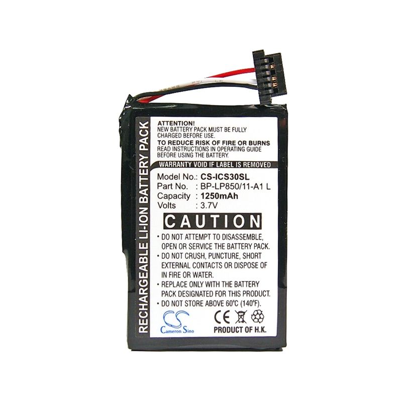 Li-ion Battery fits Navman, S30, S50, S70 3.7V, 1250mAh GPS & Navigator Cameron Sino Technology Limited