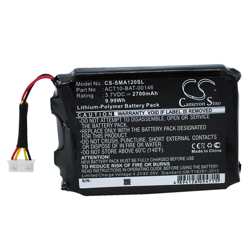 Li-Polymer Battery fits Satmap, Active 10, Active 12 3.7V, 2700mAh GPS & Navigator Cameron Sino Technology Limited