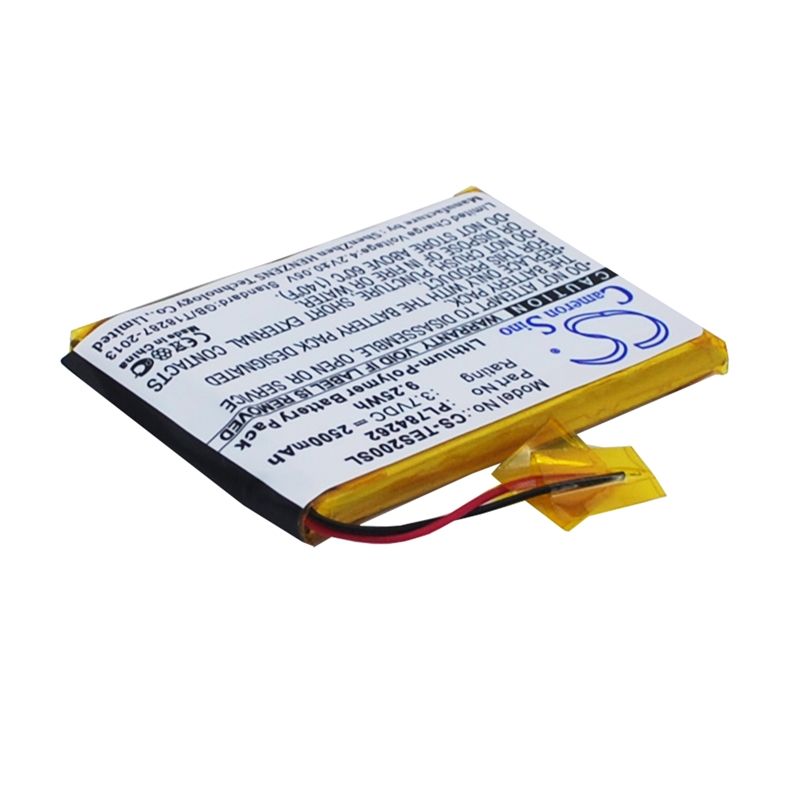 Li-Polymer Battery fits Teasi, One 2 3.7V, 2500mAh GPS & Navigator Cameron Sino Technology Limited