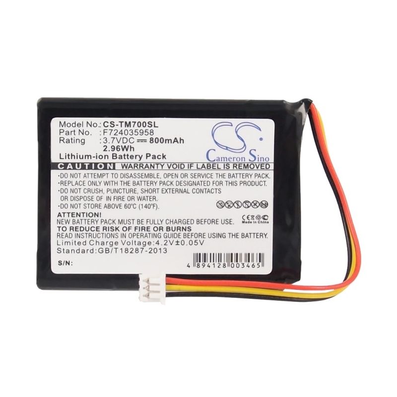 Li-ion Battery Fits Tomtom, Edinburgh, One Xl, Xl 325 3.7v, 800mah GPS & Navigator Cameron Sino Technology Limited