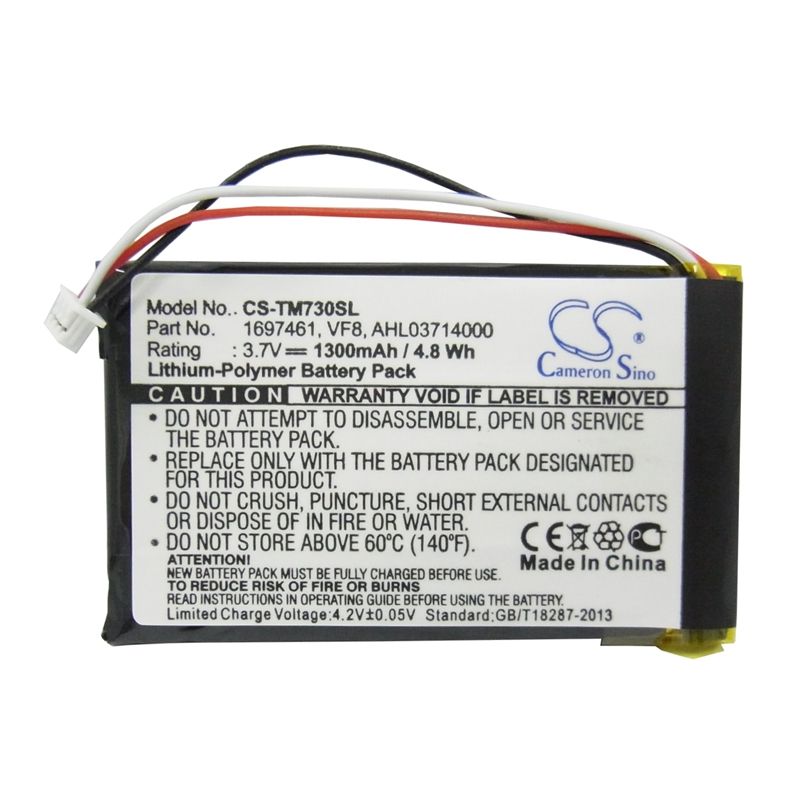 Li-polymer Battery Fits Tomtom, Go 530 Live, Go 630, Go 630t 3.7v, 1300mah GPS & Navigator Cameron Sino Technology Limited