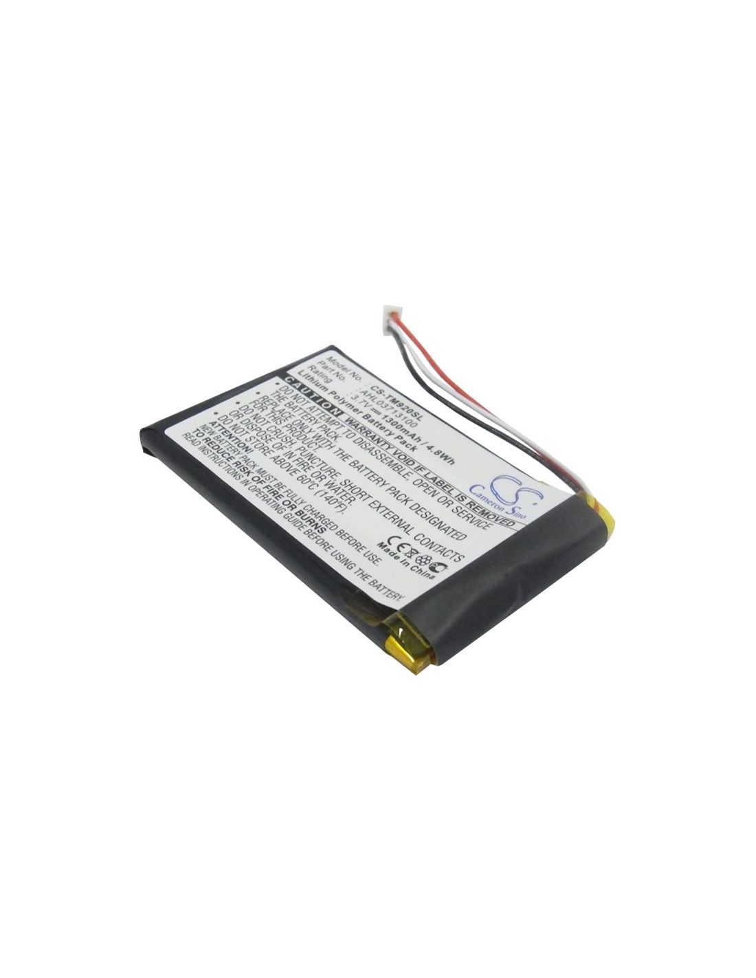 Li-polymer Battery Fits Tomtom, 340s Live Xl, Go 920, Go 920t 3.7v, 1300mah GPS & Navigator Cameron Sino Technology Limited