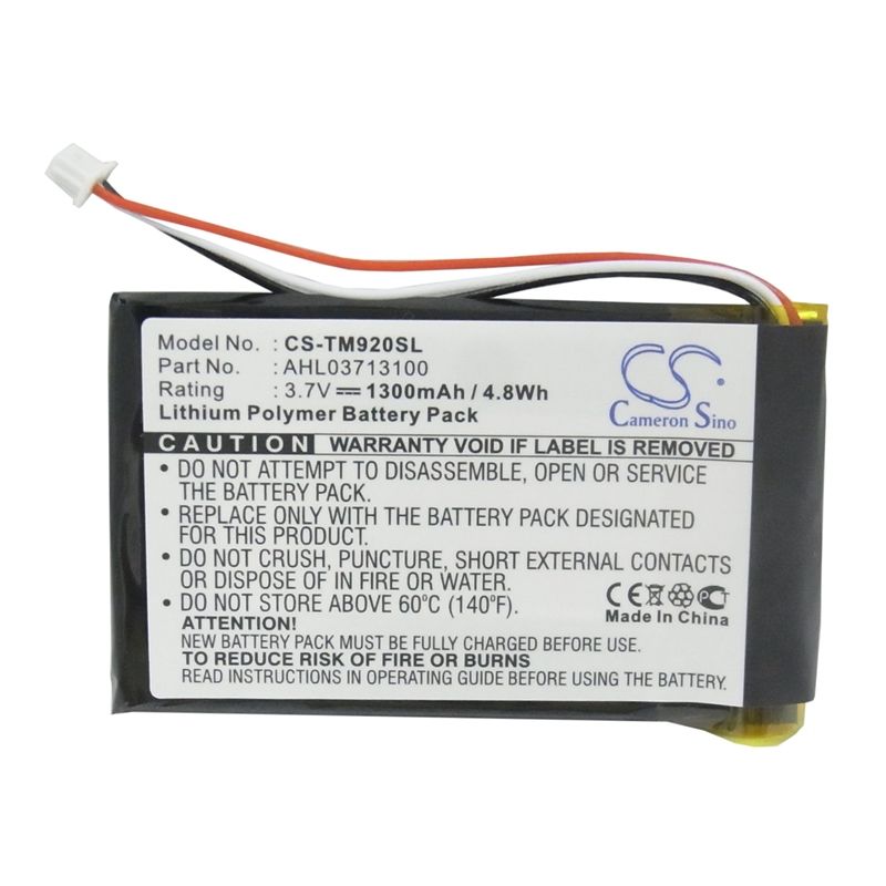 Li-polymer Battery Fits Tomtom, 340s Live Xl, Go 920, Go 920t 3.7v, 1300mah GPS & Navigator Cameron Sino Technology Limited