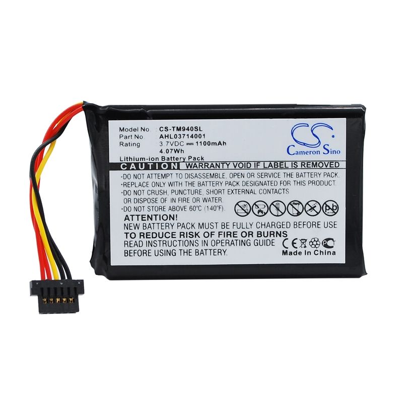 Li-ion Battery fits Tomtom, Go 940, Go 940 Live 3.7V, 1100mAh GPS & Navigator Cameron Sino Technology Limited
