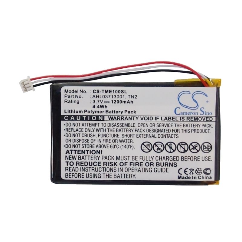 Li-polymer Battery Fits Tomtom, Avn4430, Eclipse, Tns410 3.7v, 1200mah GPS & Navigator Cameron Sino Technology Limited
