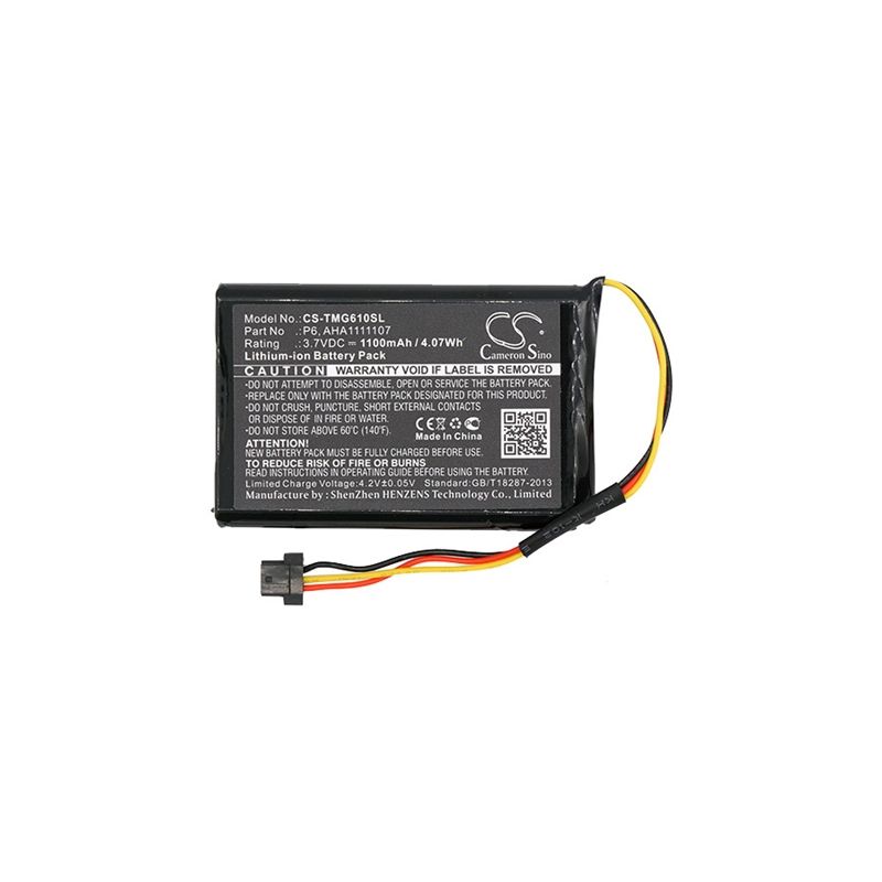 Li-ion Battery fits Tomtom, 4fa60, Go 610 3.7V, 1100mAh GPS & Navigator Cameron Sino Technology Limited