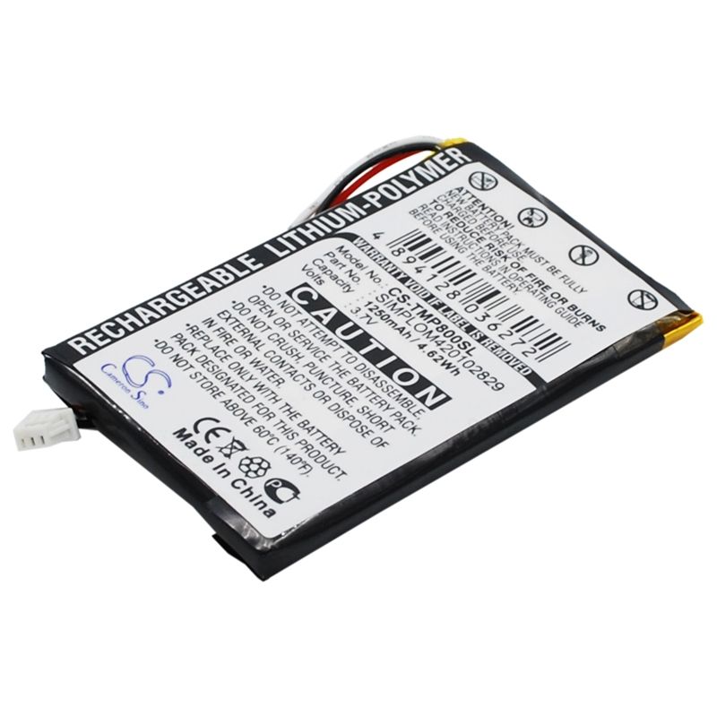 Li-Polymer Battery fits Tomtom, Pro 8000 3.7V, 1250mAh GPS & Navigator Cameron Sino Technology Limited