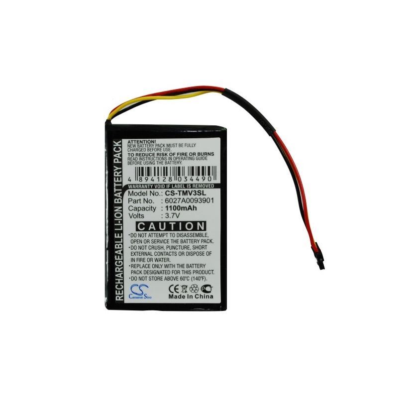 Li-ion Battery Fits Tomtom, 4em0.001.01, N14644, V3 3.7v, 1100mah GPS & Navigator Cameron Sino Technology Limited