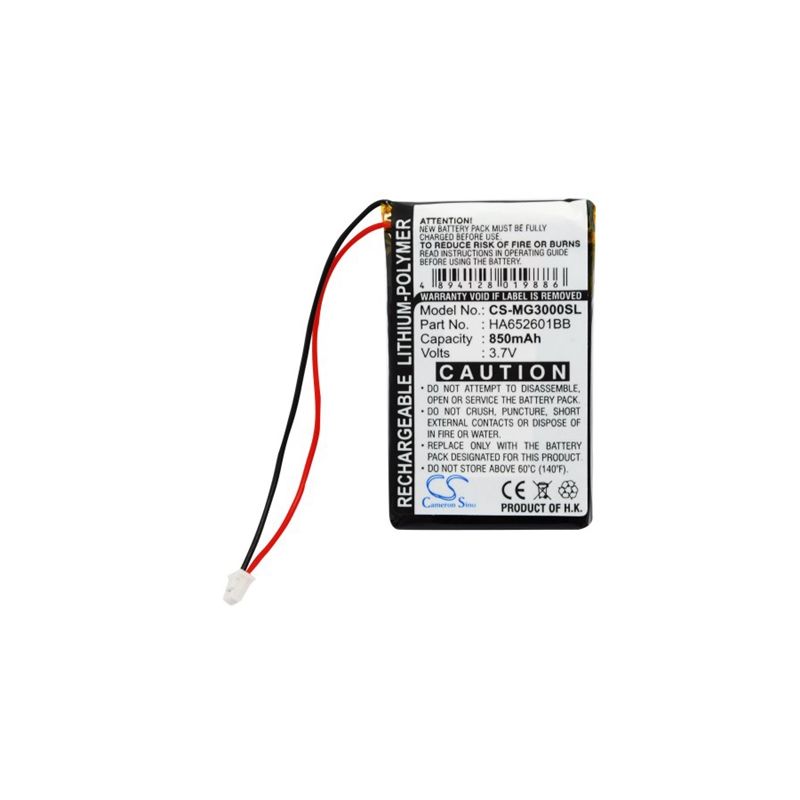 Li-Polymer Battery fits Typhoon, Myguide 3000, Myguide 3010, Myguide 3030 3.7V, 850mAh GPS & Navigator Cameron Sino Technology Limited